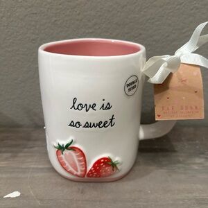 Rae Dunn Love Is So Sweet Strawberry Mug